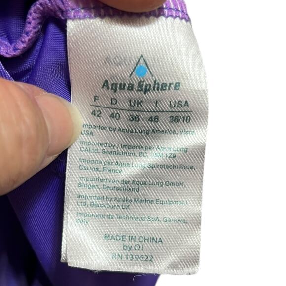 AQUASPHERE Womens Training One Piece Swimsuit Size M Racerback Retro Sportswear - Picture 8 of 8